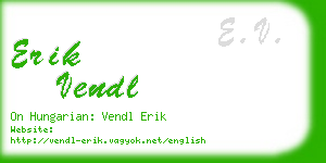 erik vendl business card